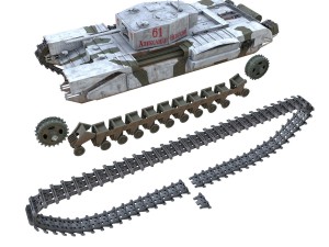 churchill mk iii - 61 - soviet army 3Dモデル