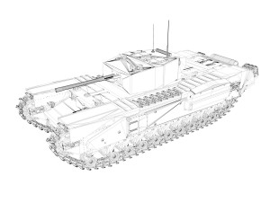 churchill mk iii - 61 - soviet army 3Dモデル
