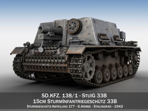 stuig 33b - self-propelled heavy infantry - 6 3D मॉडल