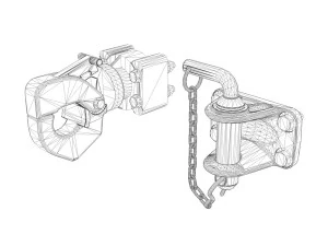 trailer hitch and tow eye 3D Model