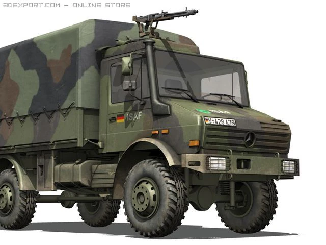 mercedes benz unimog u1300 isaf 3D Model .c4d .max .obj .3ds .fbx .stl .blend
