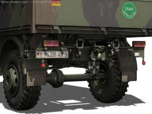 mercedes benz unimog u1300 isaf 3D Model