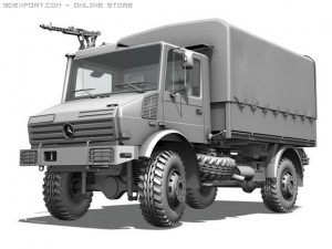 mercedes benz unimog u1300 isaf 3D Модель