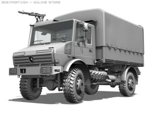 mercedes benz unimog u1300 isaf 3D Model