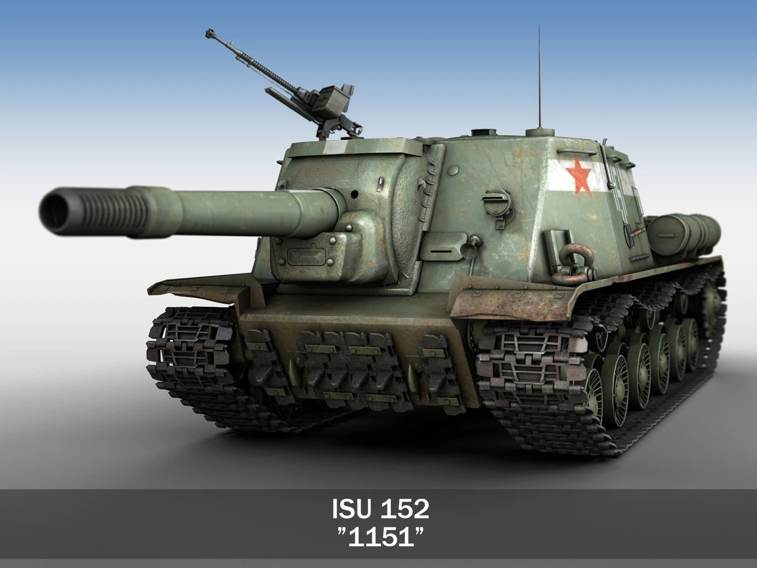 isu152 soviet heavy selfpropelled 3D Model .c4d .max .obj .3ds .fbx .stl .blend