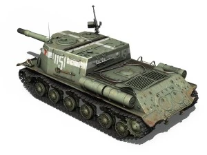 isu152 soviet heavy selfpropelled 3D Model