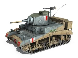 m3 light tank stuart 3D Model