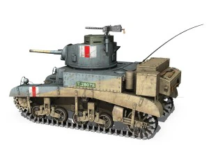 m3 light tank stuart 3D Model