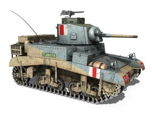 m3 light tank stuart 3D Model