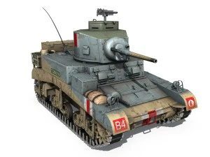 m3 light tank stuart 3D Model