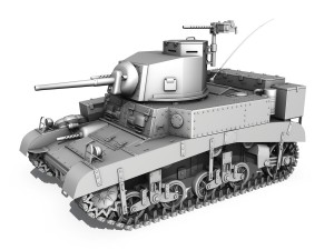 m3 light tank stuart Model 3D