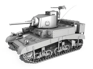m3 light tank stuart 3D Model