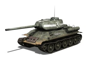 t34 85 soviet medium tank 3D Model