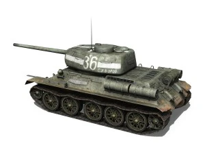 t34 85 soviet medium tank 3D Model
