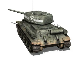 t34 85 soviet medium tank 3D Model