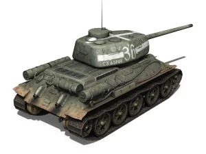t34 85 soviet medium tank 3D Model