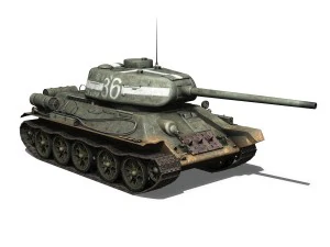 t34 85 soviet medium tank 3D Model