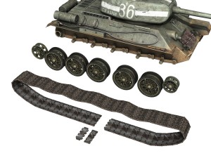 t34 85 soviet medium tank 3D मॉडल