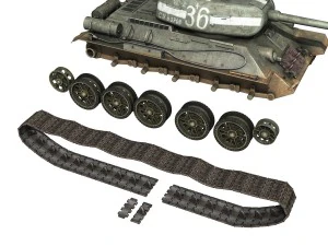 t34 85 soviet medium tank 3D Model