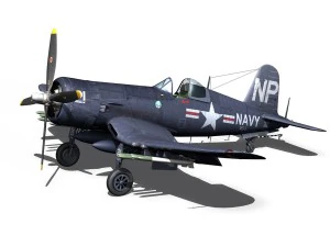 change vought f4u5n corsair 3D Model