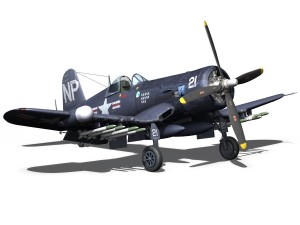 change vought f4u5n corsair 3D Модель