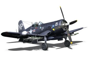 change vought f4u5n corsair 3D Model