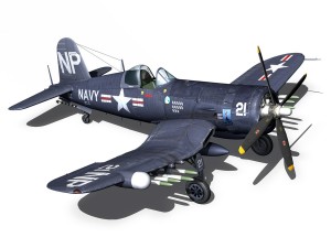 change vought f4u5n corsair 3D Модель