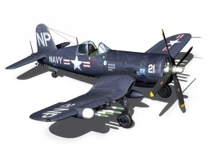 change vought f4u5n corsair 3D Model