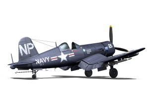 change vought f4u5n corsair 3D Модель