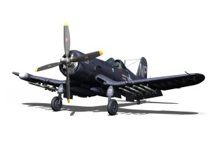 change vought f4u5n corsair 3D Модель