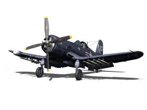 change vought f4u5n corsair 3D Model