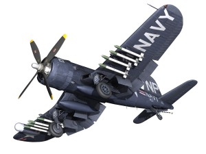 change vought f4u5n corsair 3D Модель
