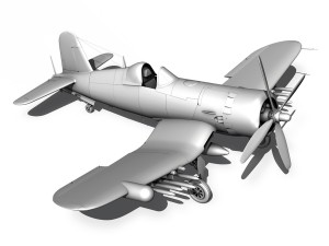 change vought f4u5n corsair 3D Модель