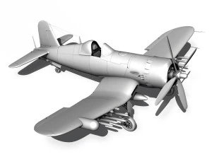 change vought f4u5n corsair 3D Model