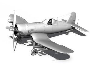 change vought f4u5n corsair 3D Модель