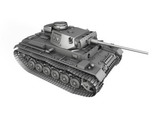 pzkpfw iii - panzer 3 - ausfl - 100 3D Model