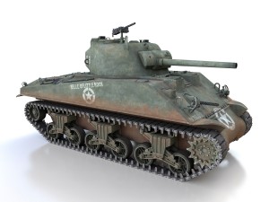 m4 sherman - belle of little rock 3D Модель