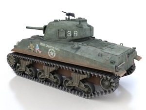 m4 sherman - belle of little rock 3D Модель
