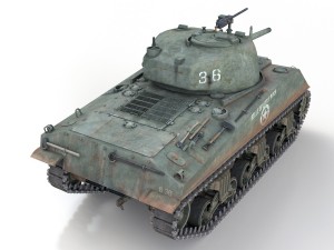 m4 sherman - belle of little rock 3D Модель