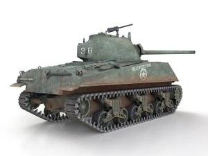 m4 sherman - belle of little rock 3D Model