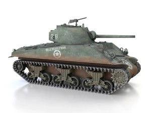 m4 sherman - belle of little rock 3D Model