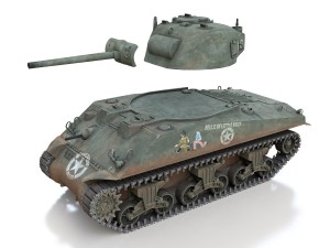 m4 sherman - belle of little rock 3D Модель