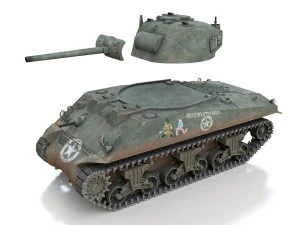 m4 sherman - belle of little rock 3D Model