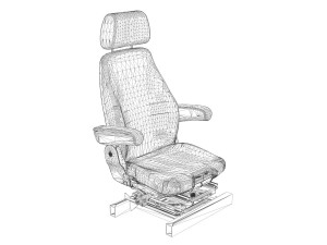 car truck seat witch attachment 3D Модель
