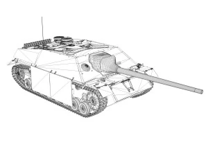 jagdpanzer iv l-70 v - 221 - late production 3D Model