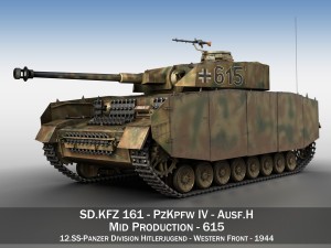 pzkpfw iv - panzer 4 - ausfh - 615 3D Model