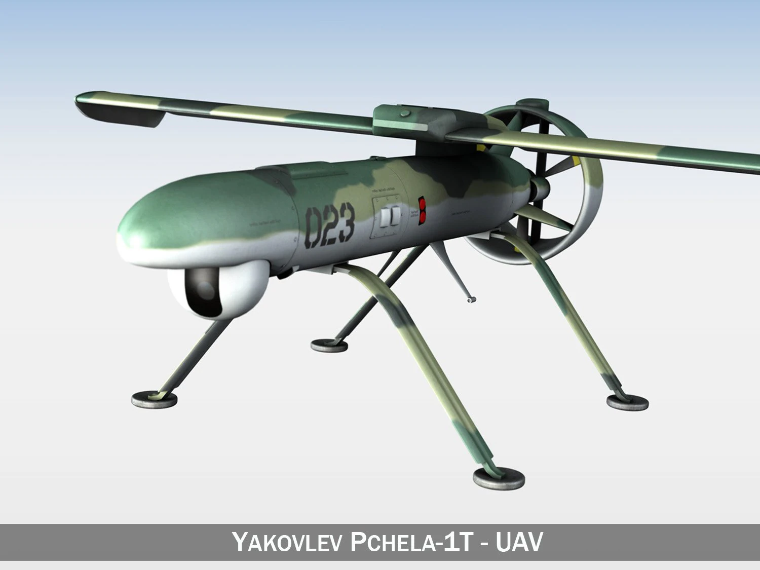pchela 1t drone russian uav 3D Model .c4d .max .obj .3ds .fbx .stl .blend 