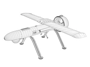 pchela 1t drone russian uav 3D Model