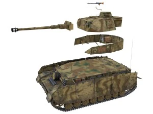 pzkpfw iv - panzer 4 - ausfh - 600 3D Модель