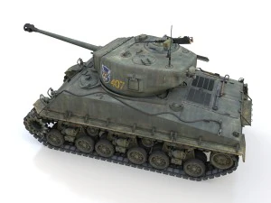 m4a3e8 sherman - jgsdf - 3318 3D Model